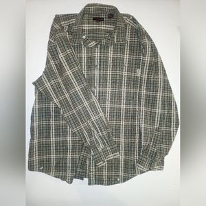 Wolverine Green Heavy Plaid Button Down Long Sleeve Shirt Mens Size 2XL